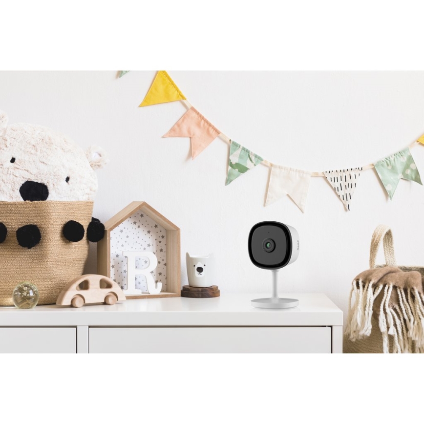Telecamera smart per interni con sensore Full HD 1080p 5V Wi-Fi Tuya bianca
