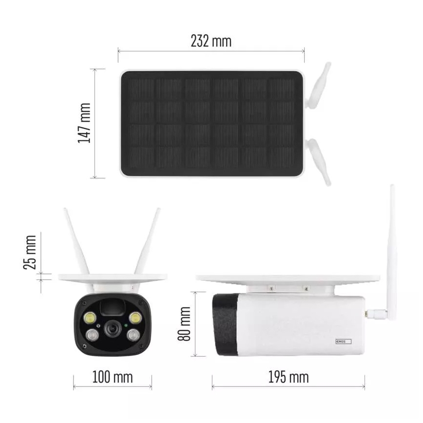 Telecamera IP smart per esterni GoSmart 3,5W/5V 8800 mAh IP55