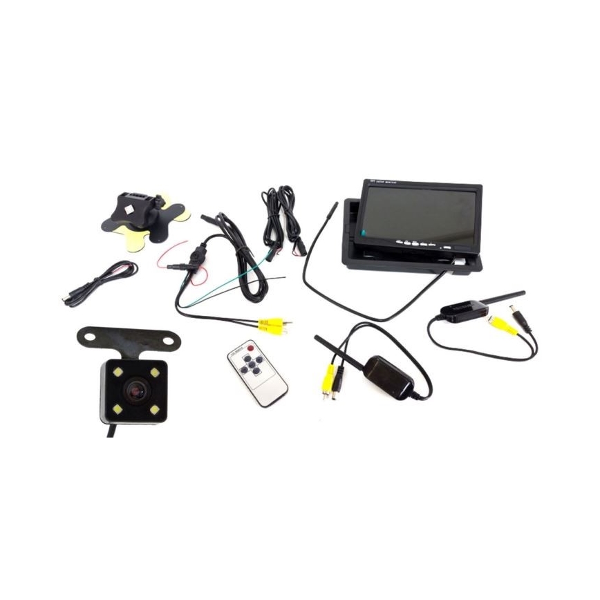 Telecamera per la retromarcia wireless con LCD Wi-Fi 12V IP66