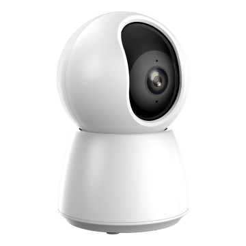 Telecamera smart 2K con sensore di movimento, 5V, Wi-Fi, Tuya, bianca