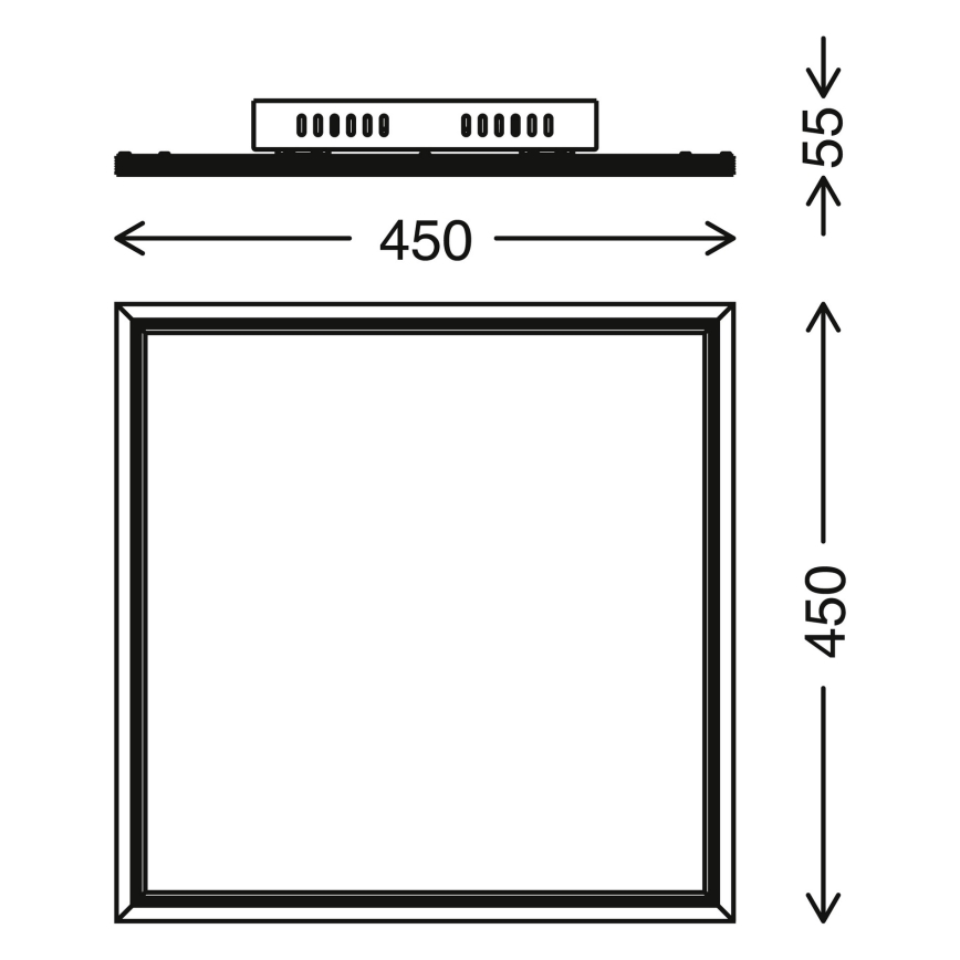 Telefunken 300906TF - Panneau à intensité variable LED/24W/230V + télécommande 3000-6000K