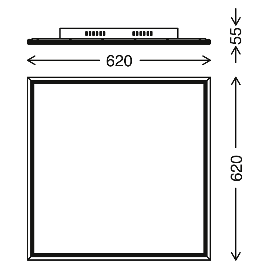 Telefunken 3010-06TF - Panneau à intensité variable LED/36W/230V 3000-6000K + télécommande