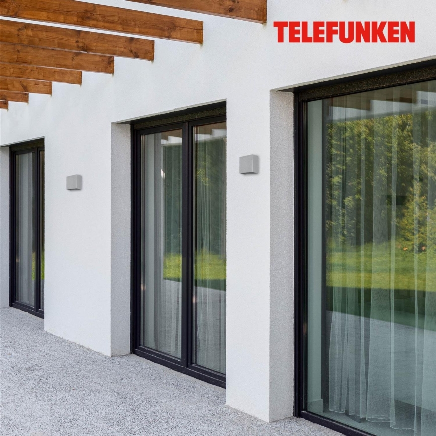 Telefunken 303404TF - Applique da esterno LED/7W/230V IP44 argento