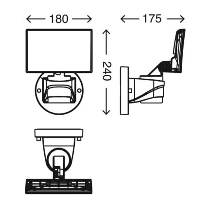Telefunken 304504TF - LED Applique murale extérieure LED/16W/230V IP44