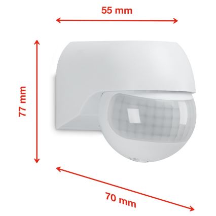 Telefunken 306406TF - Sensore di movimento da esterno 230V IP44 bianco