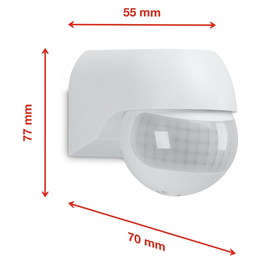 Telefunken 306406TF - Sensore di movimento da esterno 230V IP44 bianco