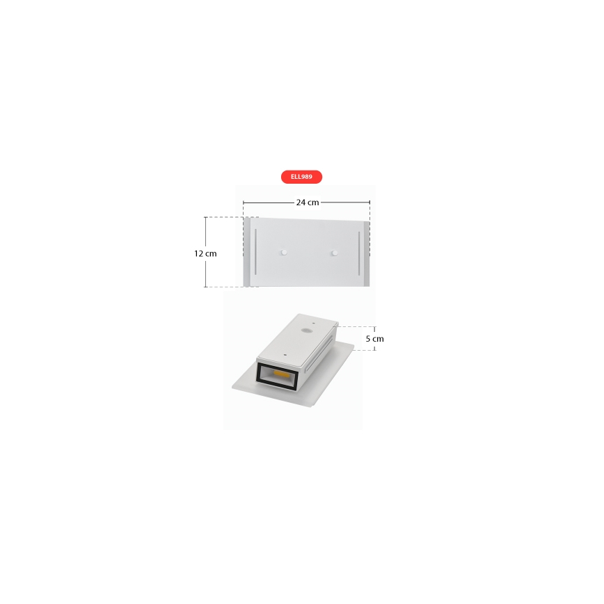 Telefunken 307706TF - Applique a LED da esterno 2xLED/3W/230V IP44 bianco