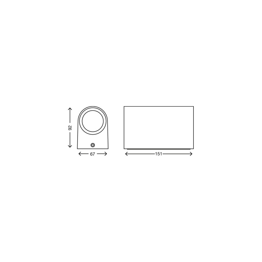 Telefunken 308006TF - Applique a LED da esterno 2xGU10/5W/230V IP44