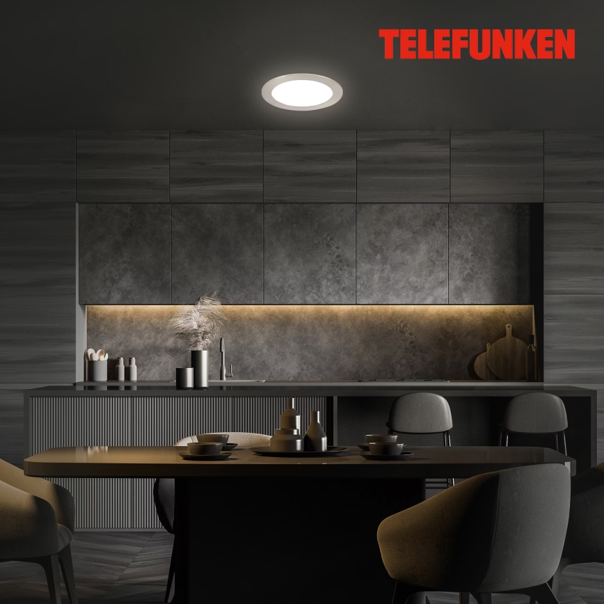 Telefunken 309402TF - LED RGBW Spot encastrable salle de bain à intensité variable LED/12W/230V 2700-6500K IP23 Wi-Fi Tuya