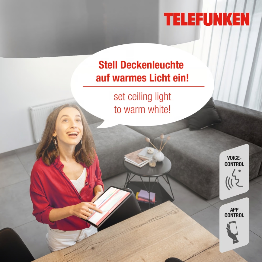 Telefunken 309406TF - Luminaire encastré dimmable LED RGBW FRAME LED/12W/230V 2700-6500K Wi-Fi Tuya blanc