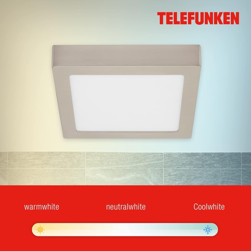 Telefunken 309602TF - Plafoniera dimmerabile RGBW LED/18W/230V 2700-6500K Wi-Fi Tuya