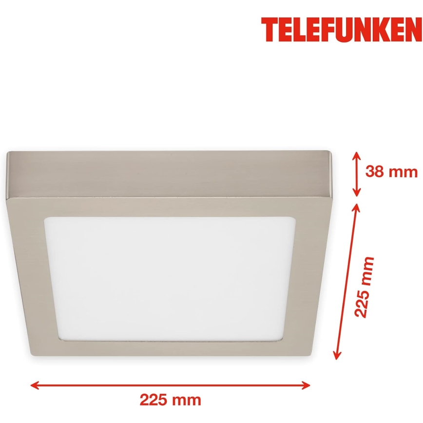 Telefunken 309602TF - Plafoniera dimmerabile RGBW LED/18W/230V 2700-6500K Wi-Fi Tuya