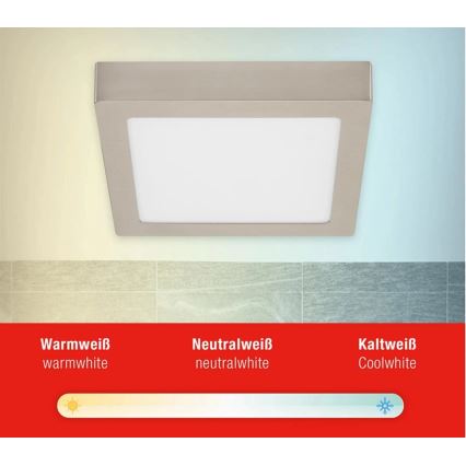 Telefunken 309702TF - Dimmbare LED-RGB-Deckenleuchte LED/23W/230V 2700-6500 Wi-Fi Tuya matt Chrom