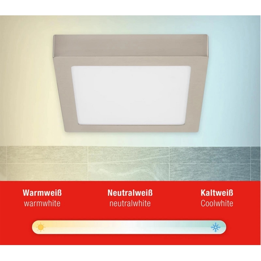 Telefunken 309702TF - Dimmbare LED-RGB-Deckenleuchte LED/23W/230V 2700-6500 Wi-Fi Tuya matt Chrom