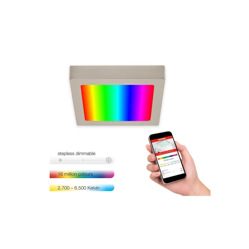 Telefunken 311002TF - Dimmbare LED-RGBW-Deckenleuchte LED/12W/230V 2700-6500K Wi-Fi Tuya