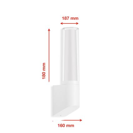 Telefunken 311306TF - Applique murale extérieure LED/8W/230V 4000K IP44 blanche