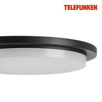 Telefunken 312505TF-LED Applique da esterno con sensore LED/10W/230V IP44 nero