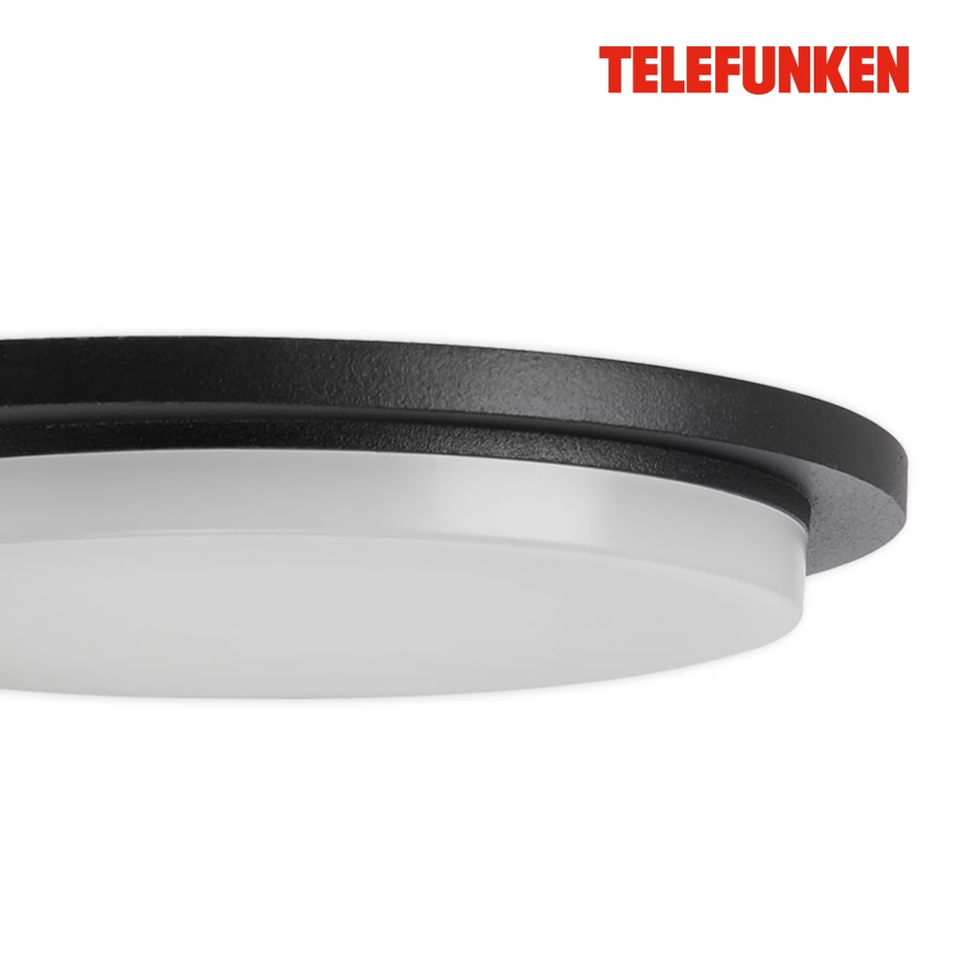 Telefunken 312505TF-LED Applique da esterno con sensore LED/10W/230V IP44 nero