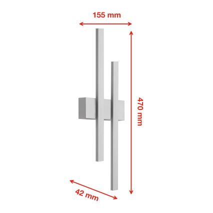 Telefunken 313204TF - Applique murale d'extérieur LED 2xLED/4W/230V 4000K IP44