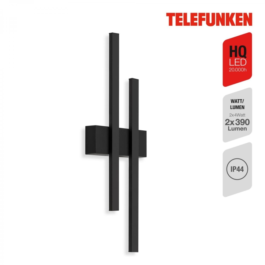 Telefunken 313205TF - Applique a LED da esterno 2xLED/4W/230V 4000K IP44