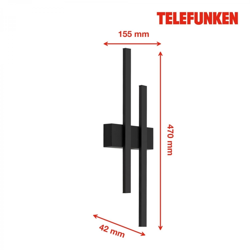 Telefunken 313205TF - Applique a LED da esterno 2xLED/4W/230V 4000K IP44