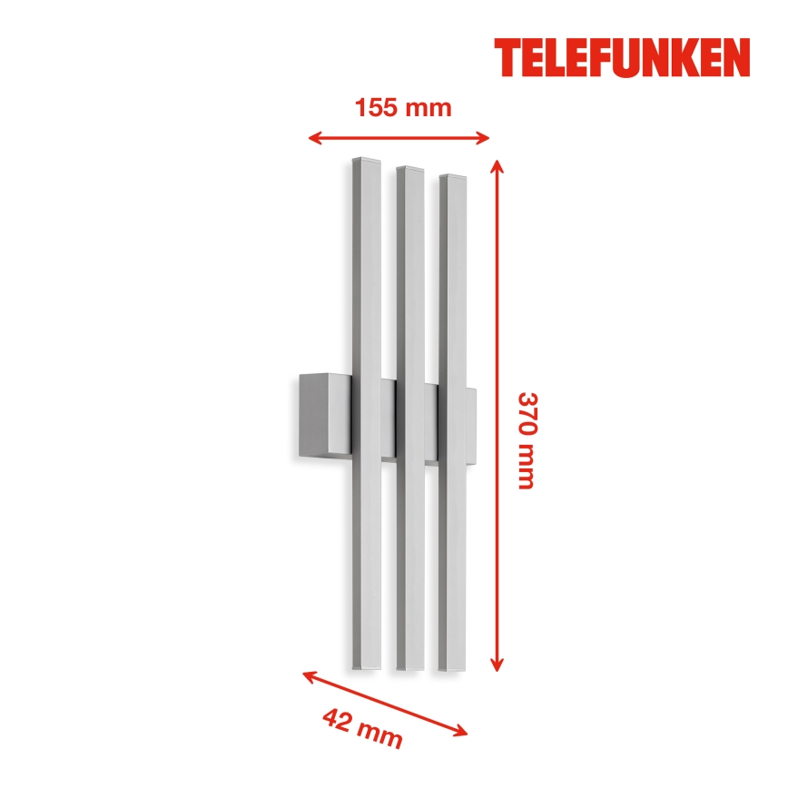 Telefunken 313304TF - Applique murale extérieure 3xLED/4W/230V IP44