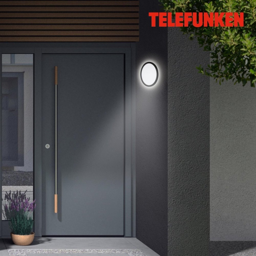 Telefunken 313405TF - Applique da esterno LED/15W/230V IP44, nero