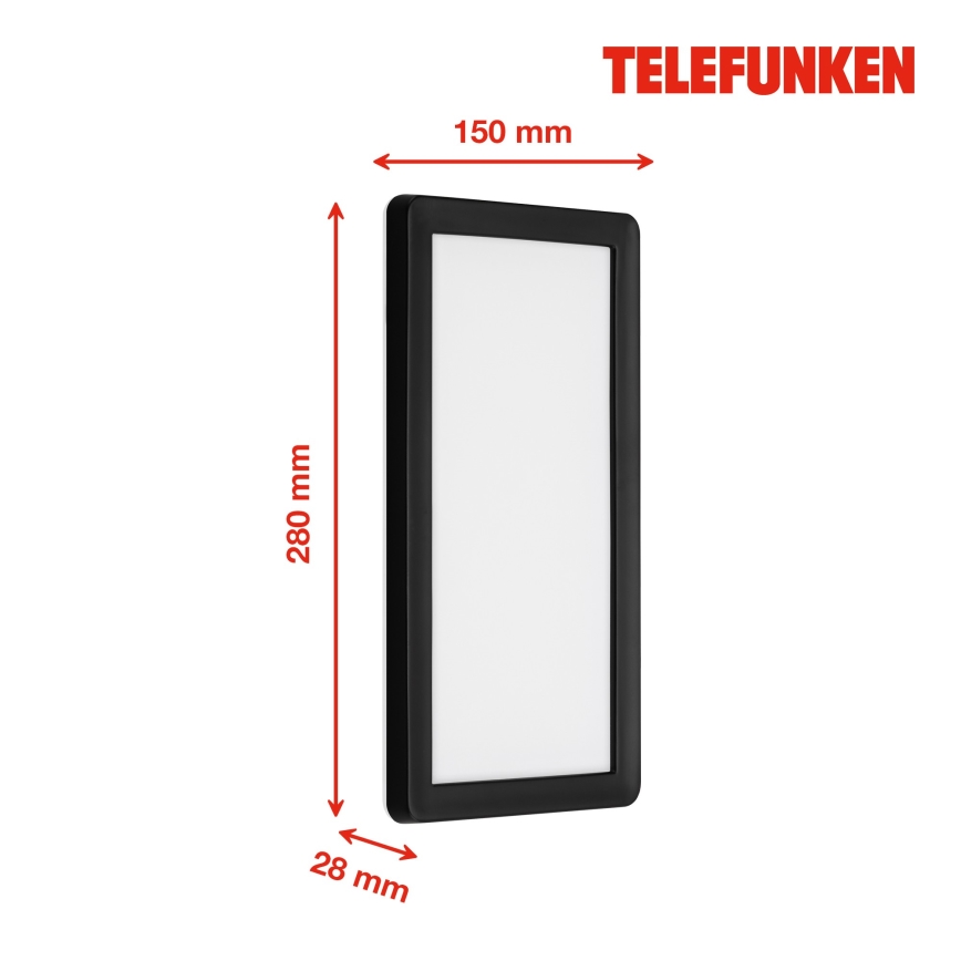 Telefunken 313605TF - Applique a LED da esterno LED/16W/230V IP44 nero