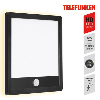 Telefunken 313805TF - LED-Außenwandleuchte mit Sensor LED/15W/230V IP44