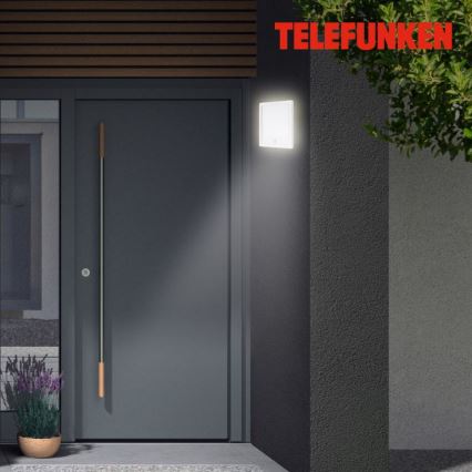 Telefunken 313806TF - Lampada da parete LED da esterno con sensore LED/15W/230V IP44
