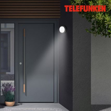 Telefunken 315305TF - LED Applique da esterno con sensore LED/12W/230V IP44 nero
