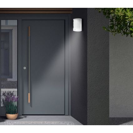 Telefunken 315506TF - LED-Außenwandleuchte mit Sensor, LED/12W/230V, IP44, weiß