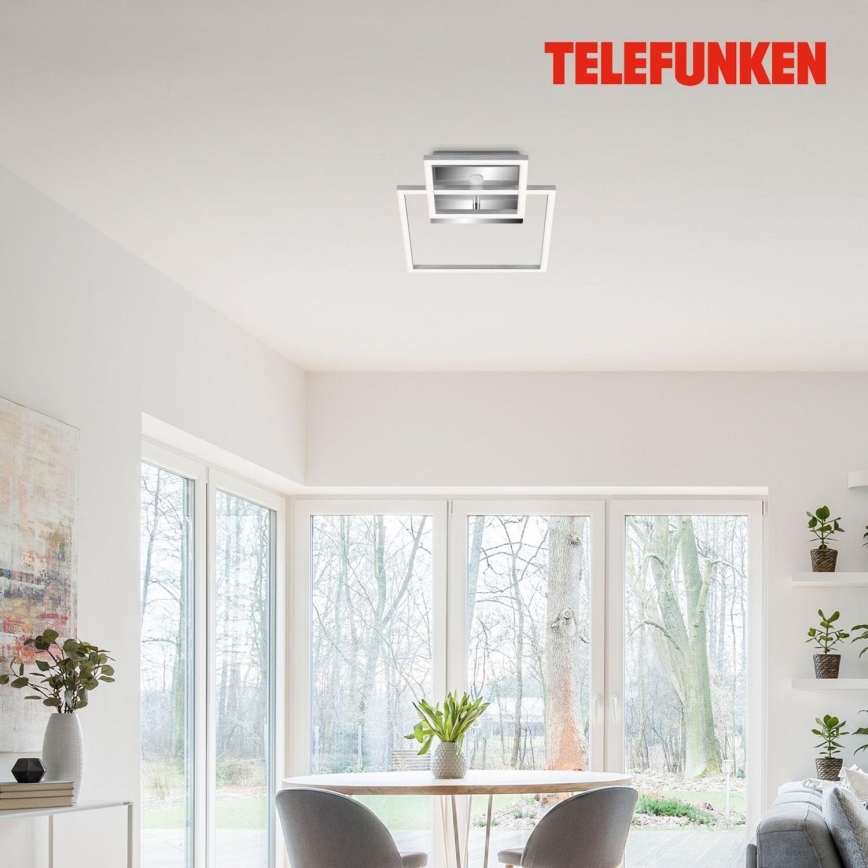 Telefunken 318608TF - LED-Deckenleuchte mit Sensor FRAME LED/17W/230V 3000K matt Chrom