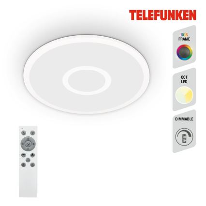 Telefunken 319306TF - LED RGBW Lampada dimmerabile LED/22W/230V 2700-6500K + telecomando