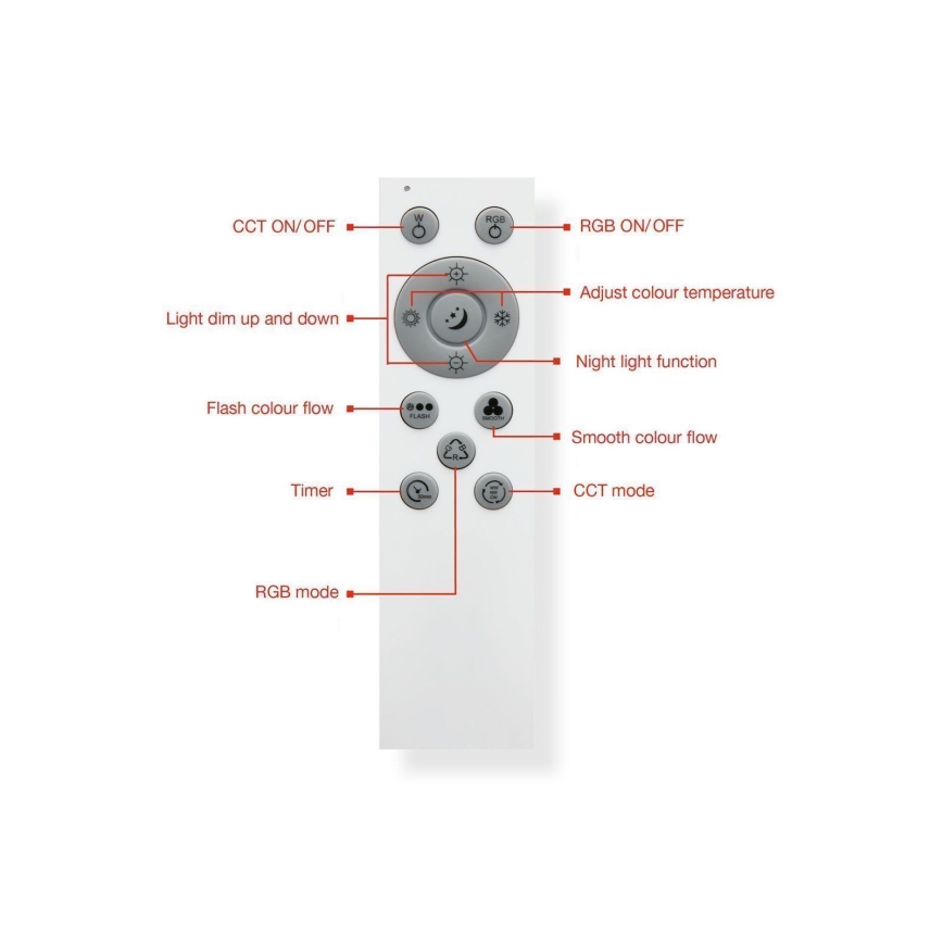 Telefunken 319306TF - LED RGBW Lampada dimmerabile LED/22W/230V 2700-6500K + telecomando