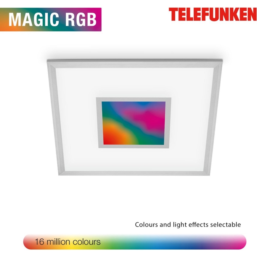 Telefunken 319704TF - Plafonnier à intensité variable LED RGB LED/24W/230V 3000-6500K + télécommande