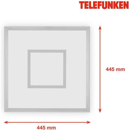 Telefunken 319704TF - Plafonnier à intensité variable LED RGB LED/24W/230V 3000-6500K + télécommande