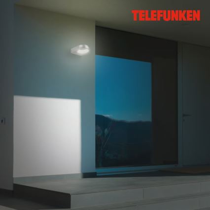 Telefunken 320204TF - Applique murale d'extérieur LED, 6,5 W, 230 V, IP44, chrome mat
