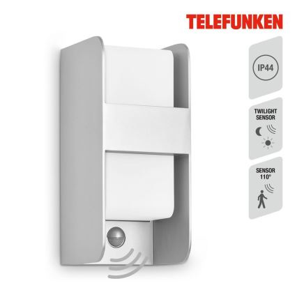 Telefunken 321104TF - Outdoor-Wandleuchte mit Sensor 1xE27/12W/230V IP44 weiß