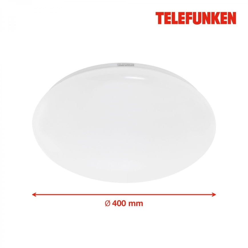 Telefunken 601306TF - Plafonnier salle de bain avec détecteur LED/20W/230V IP44 d. 40 cm