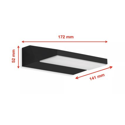 Telefunken - Applique da esterno LED/10W/230V IP44 nero