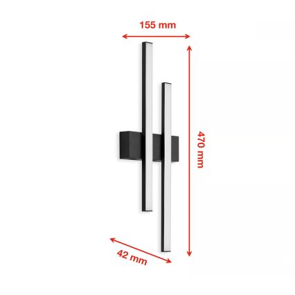 Telefunken - Applique LED da esterno 2xLED/4W/230V 4000K IP44 nero