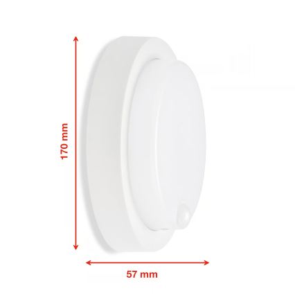 Telefunken - Applique murale d'extérieur LED avec capteur crépusculaire et détecteur de mouvement LED/12W/230V IP44 blanche