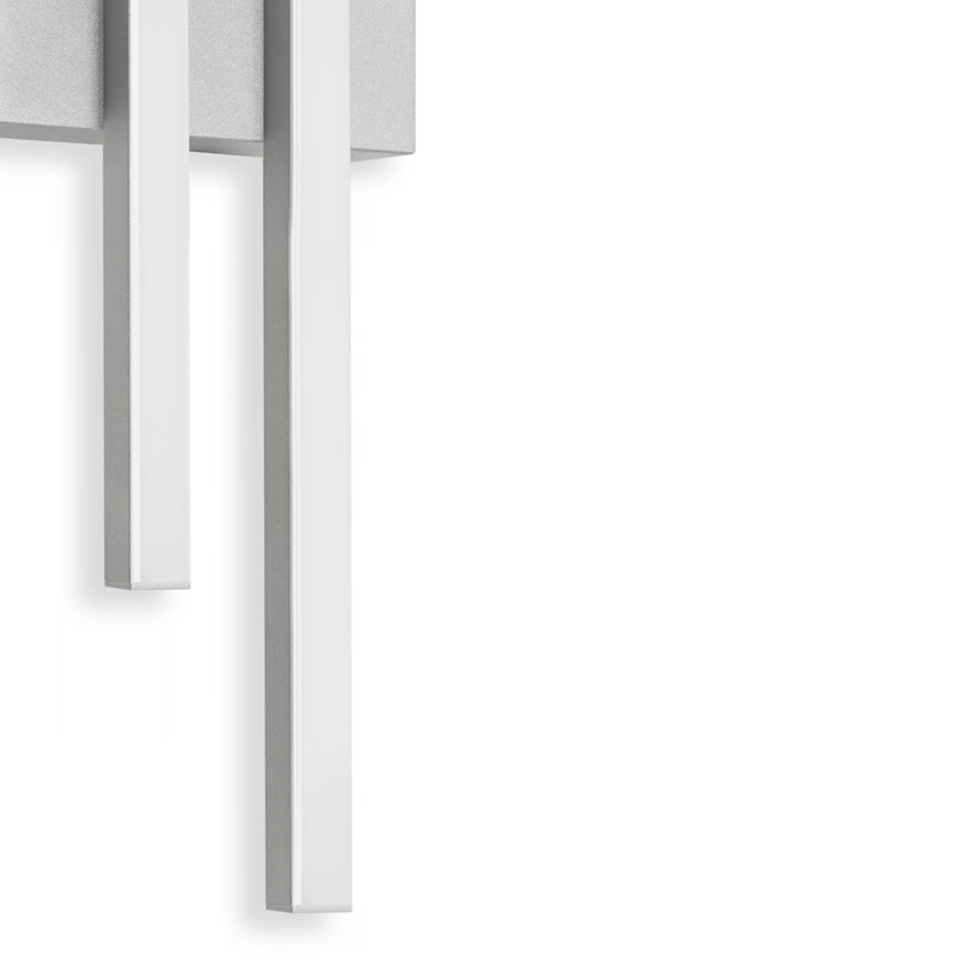 Telefunken - Applique murale extérieure LED 2xLED/4W/230V IP44 argentée