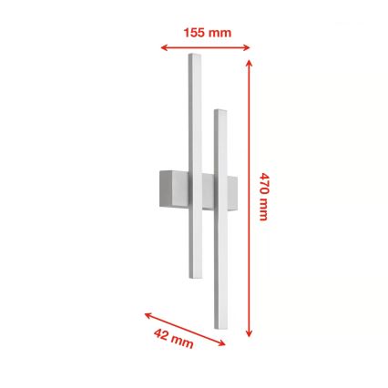 Telefunken - LED-Außen-Wandleuchte 2xLED/4W/230V 4000K IP44 silber