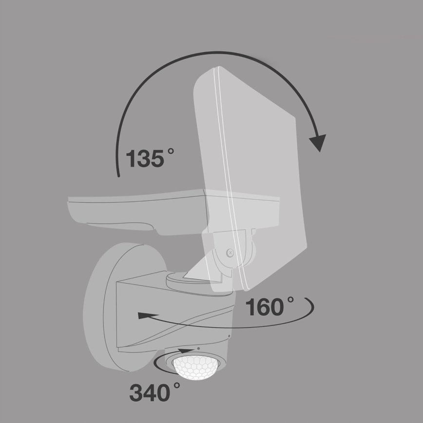 Telefunken - Projecteur LED avec détecteur LED/16W/230V