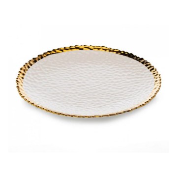 Teller KATI 25 cm cremefarben/golden