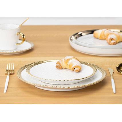 Teller KATI 25 cm cremefarben/golden