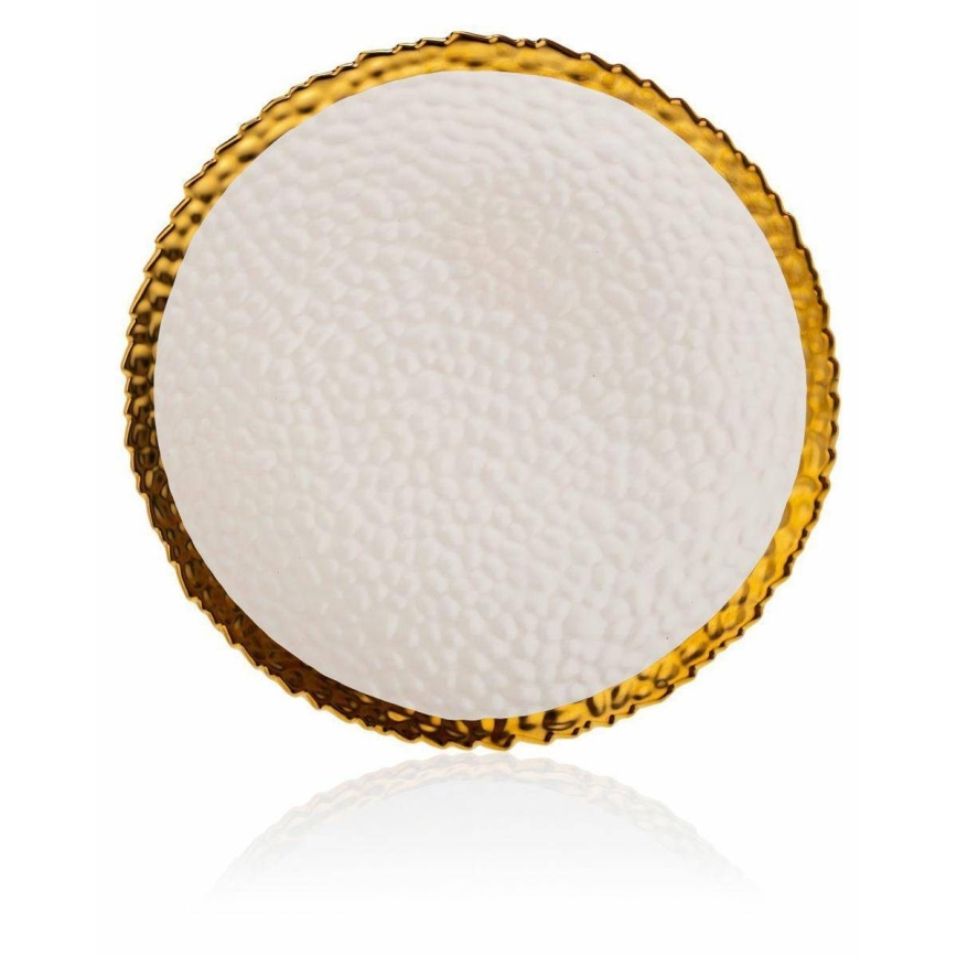 Teller KATI 25 cm cremefarben/golden