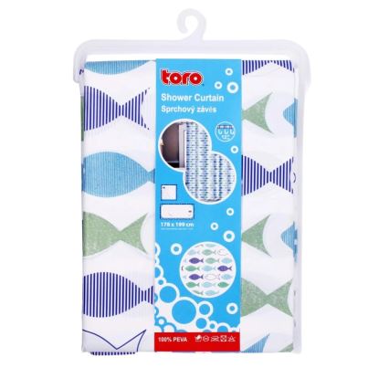Tenda da doccia TORO PREMIUM 178x199 cm blu/verde